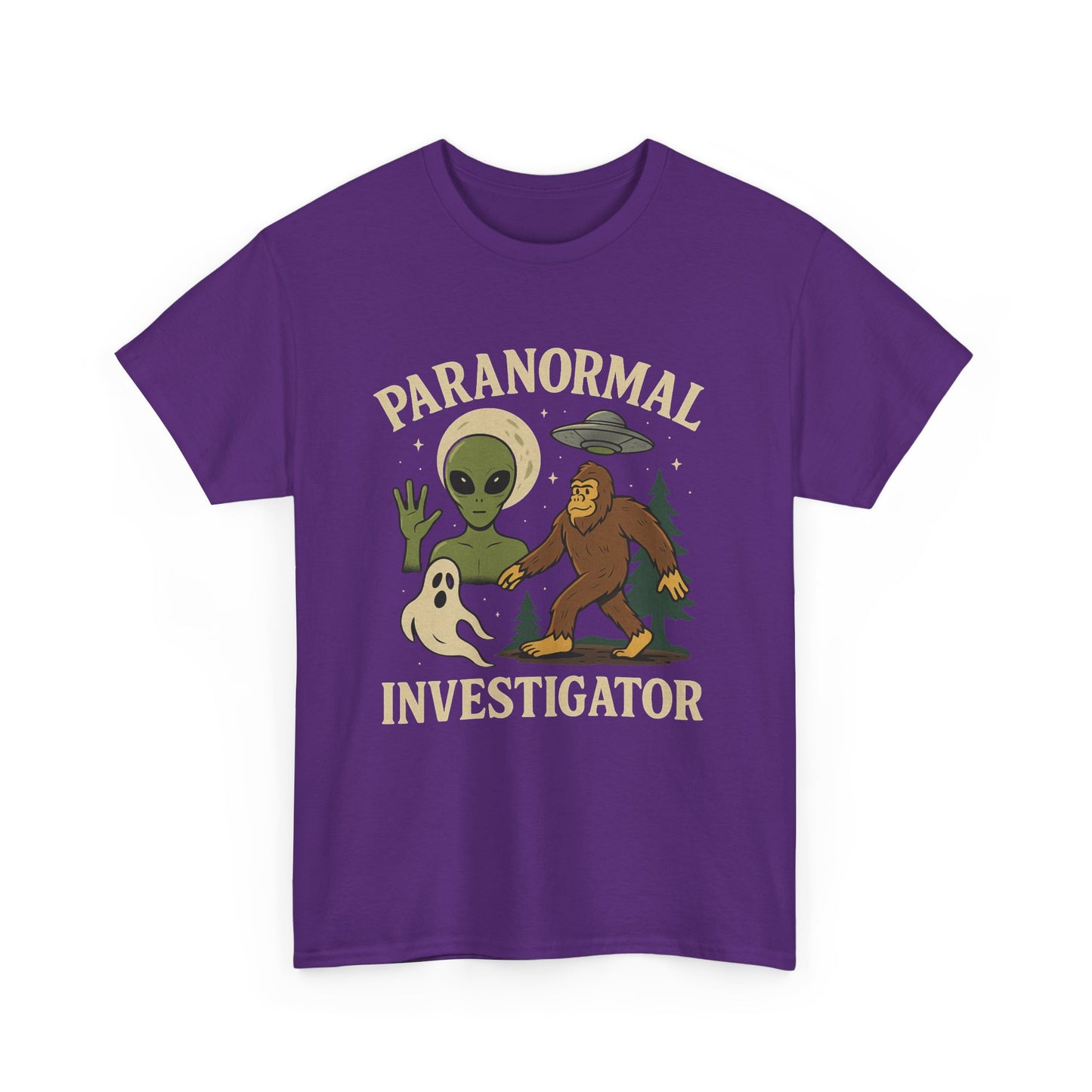 Paranormal Investigator Tee – Bigfoot, Aliens & Ghosts Design