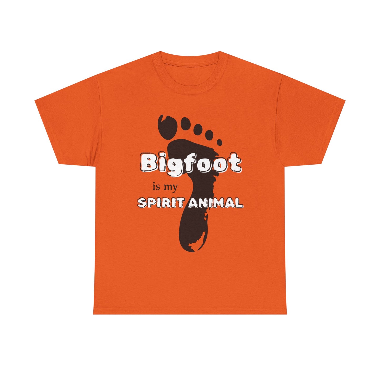 Bigfoot Is My Spirit Animal (Black Text) Unisex Tee