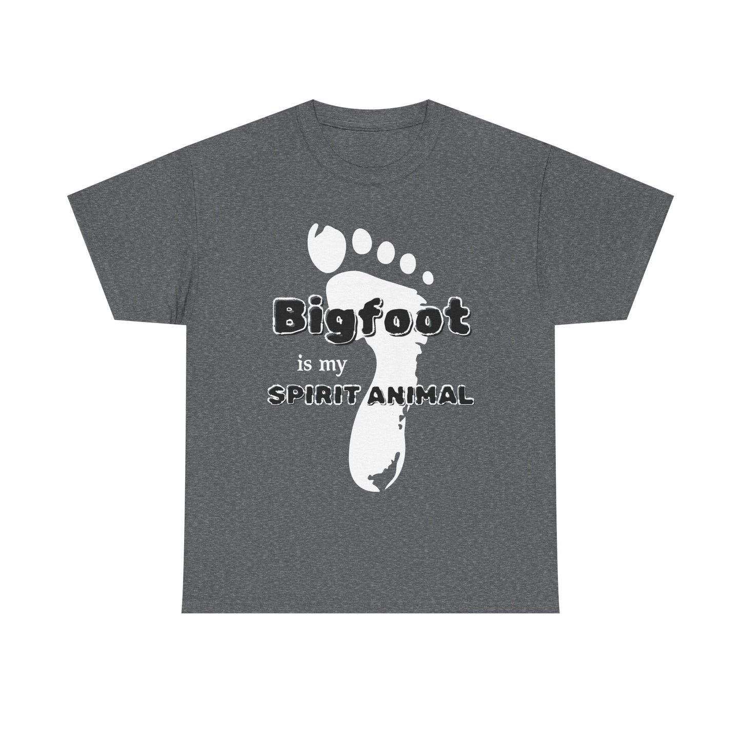 Bigfoot Is My Spirit Animal (White Text) Unisex Tee