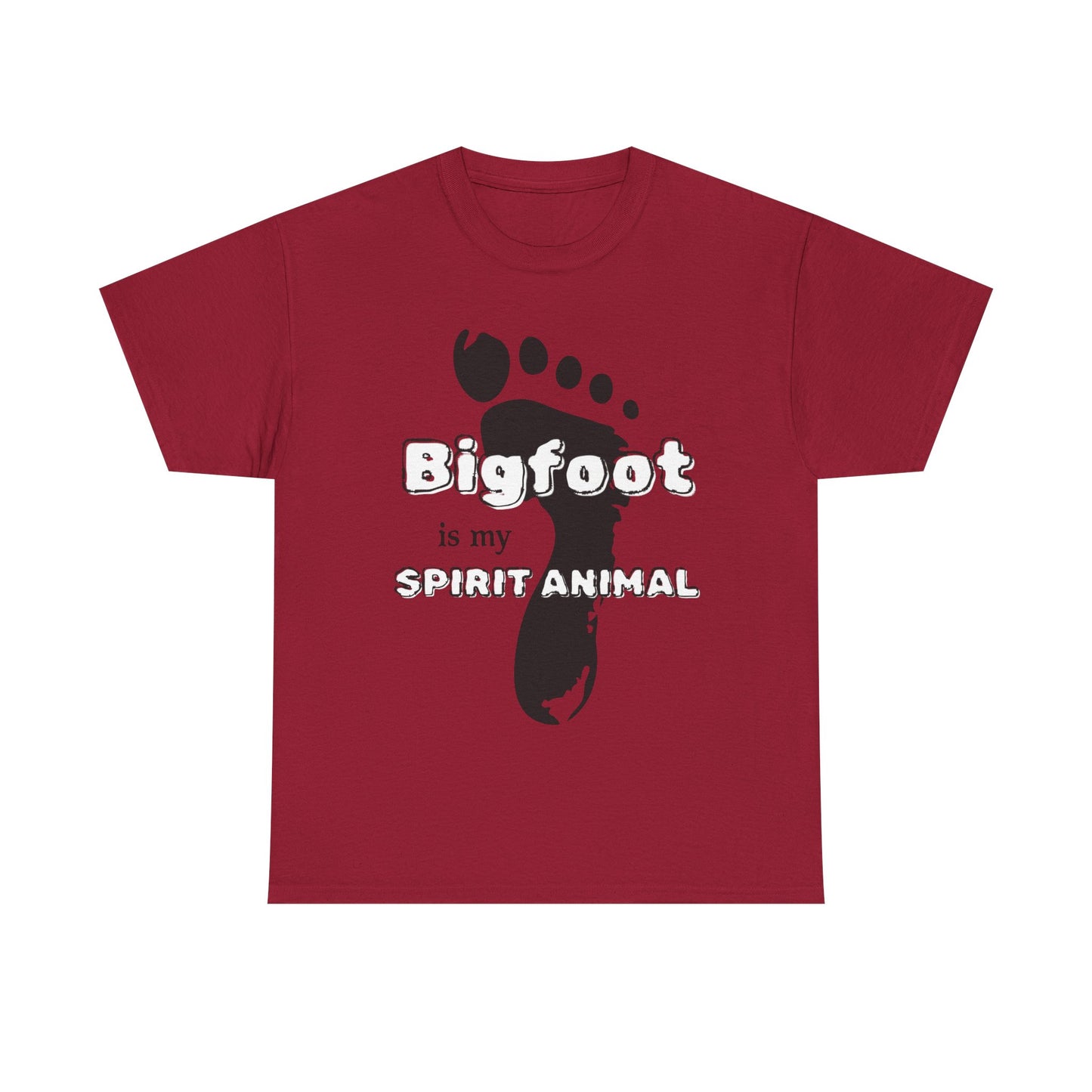Bigfoot Is My Spirit Animal (Black Text) Unisex Tee