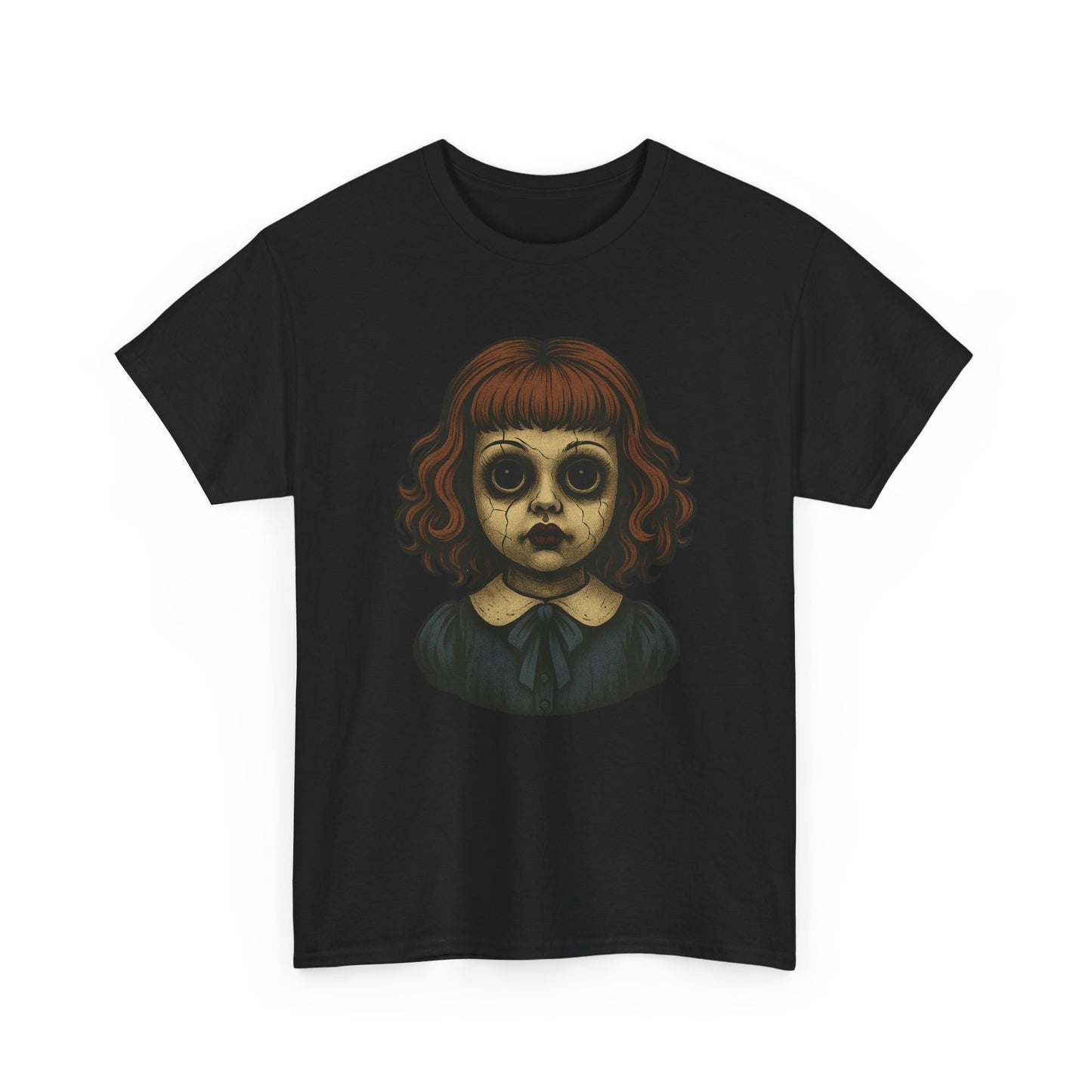 Creepy Haunted Doll Tee – Paranormal Horror T-Shirt