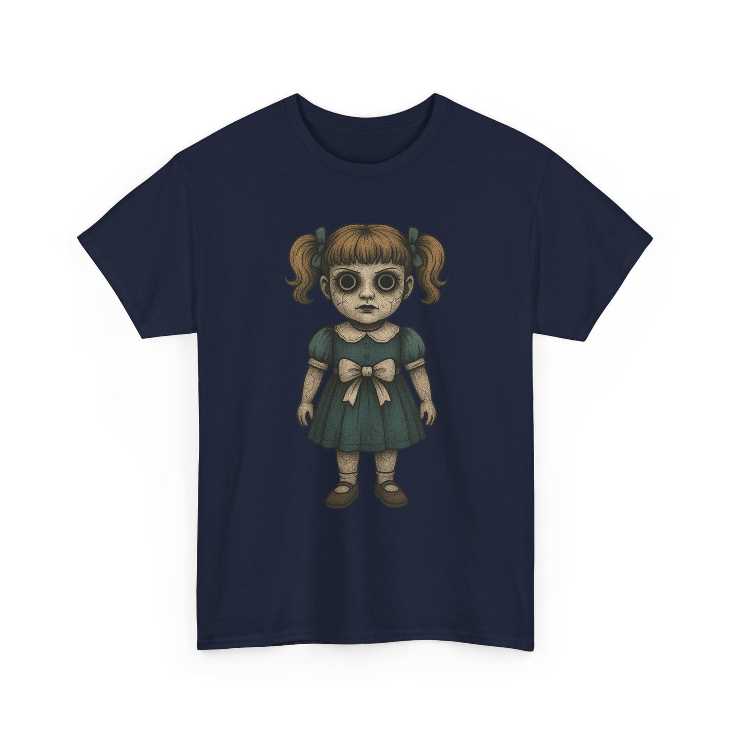 Full Body Haunted Doll Tee – Creepy Paranormal T-Shirt