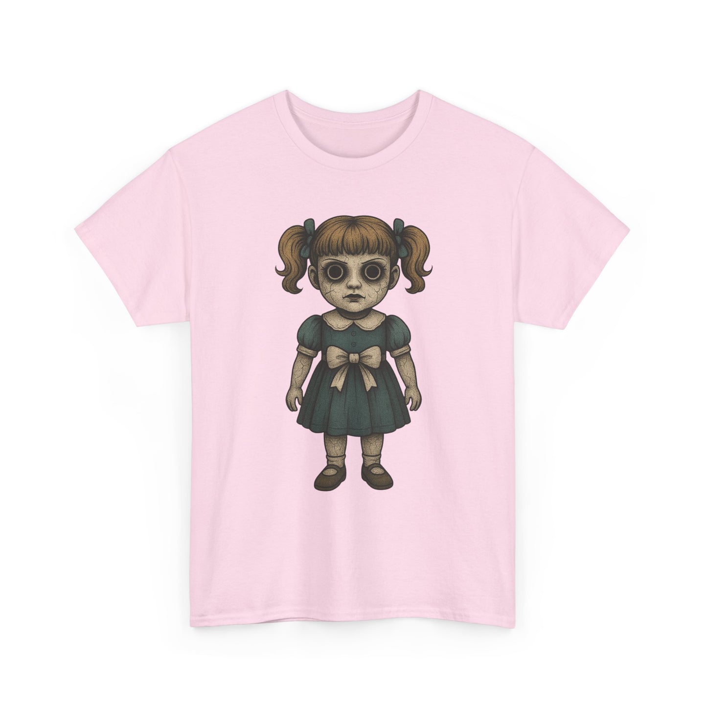 Full Body Haunted Doll Tee – Creepy Paranormal T-Shirt