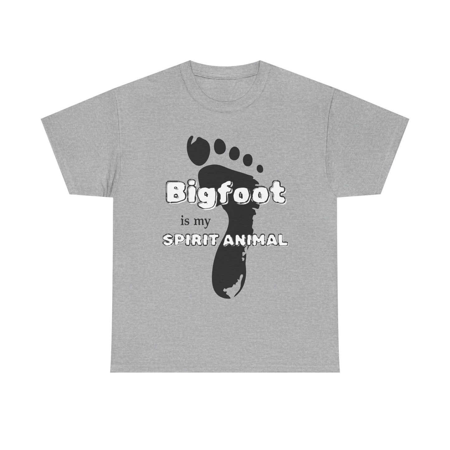 Bigfoot Is My Spirit Animal (Black Text) Unisex Tee