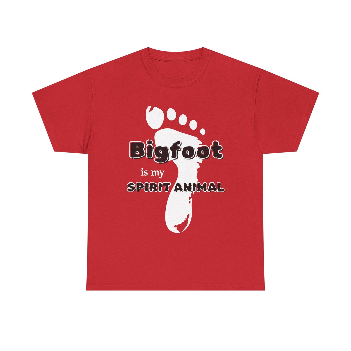 Bigfoot Is My Spirit Animal (White Text) Unisex Tee