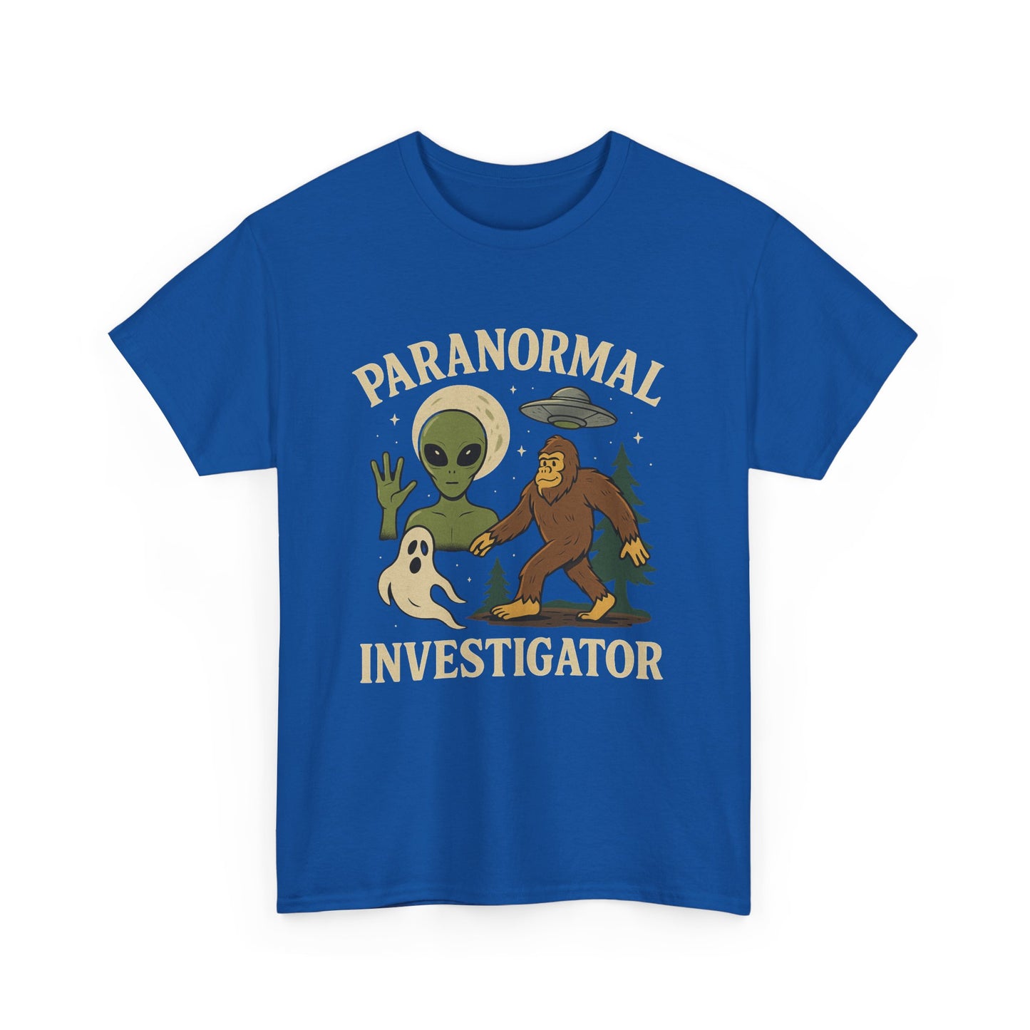 Paranormal Investigator Tee – Bigfoot, Aliens & Ghosts Design
