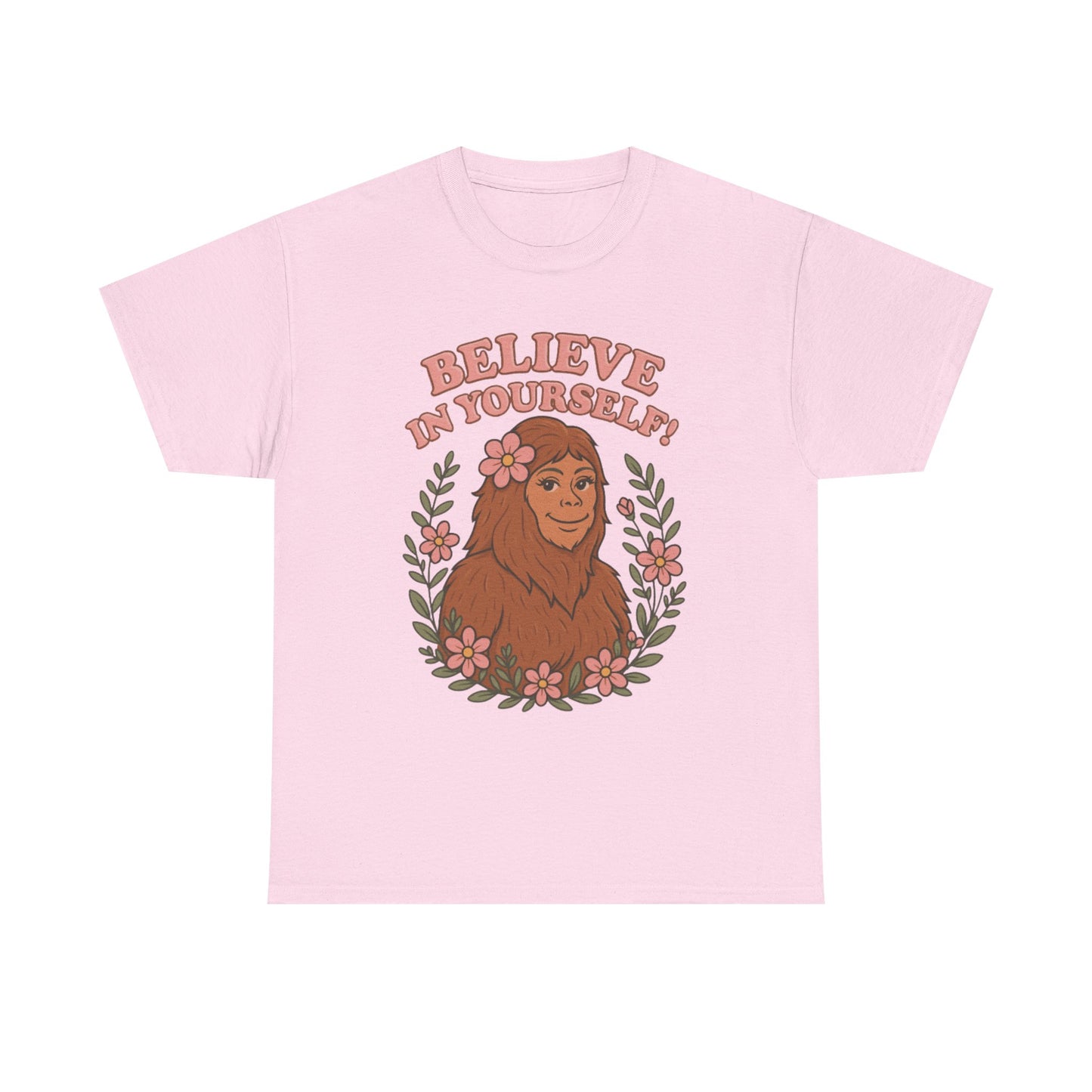 Believe in Yourself Tee – Feminine Bigfoot Cryptid T-Shirt