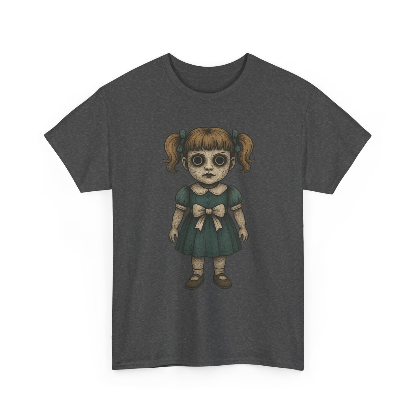 Full Body Haunted Doll Tee – Creepy Paranormal T-Shirt