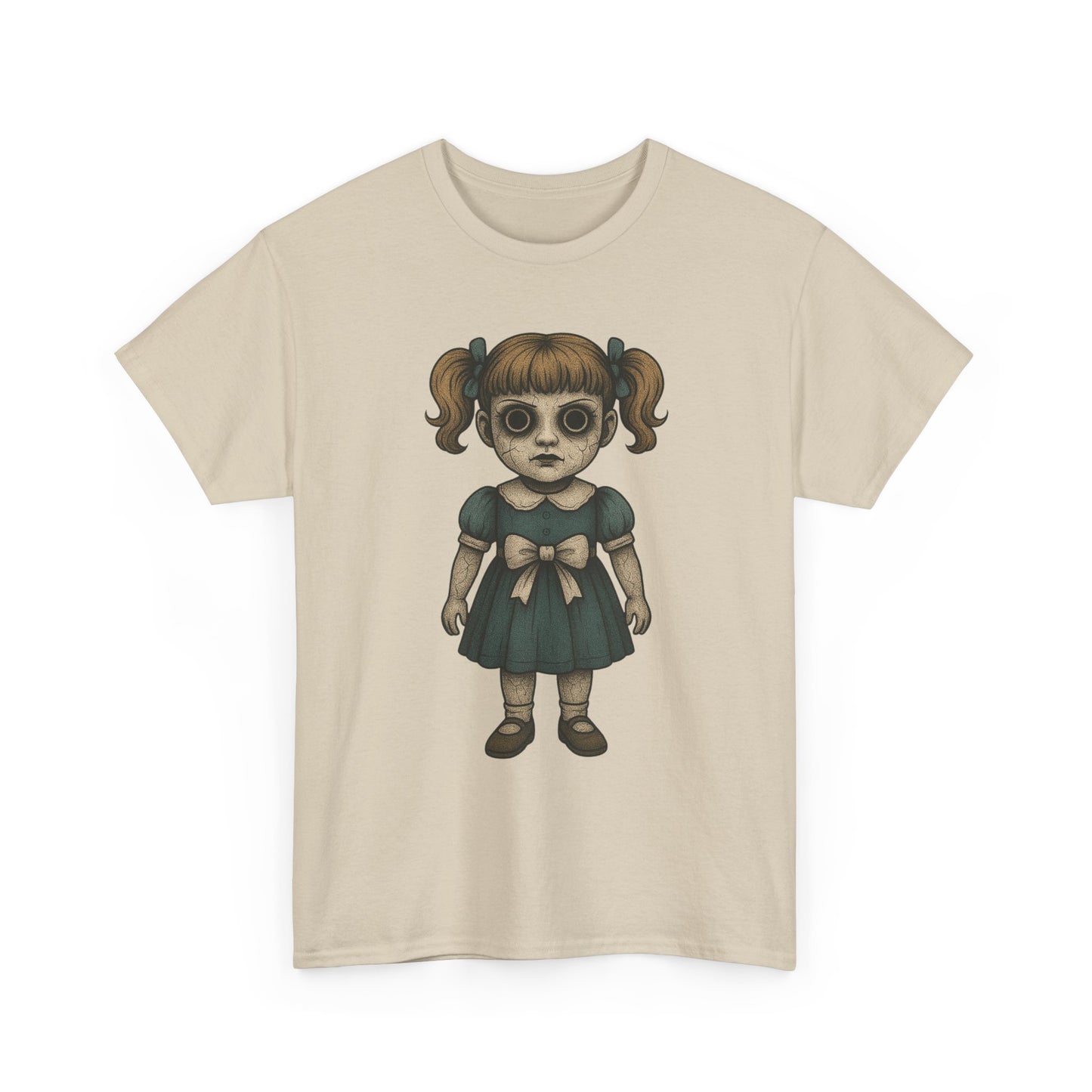 Full Body Haunted Doll Tee – Creepy Paranormal T-Shirt