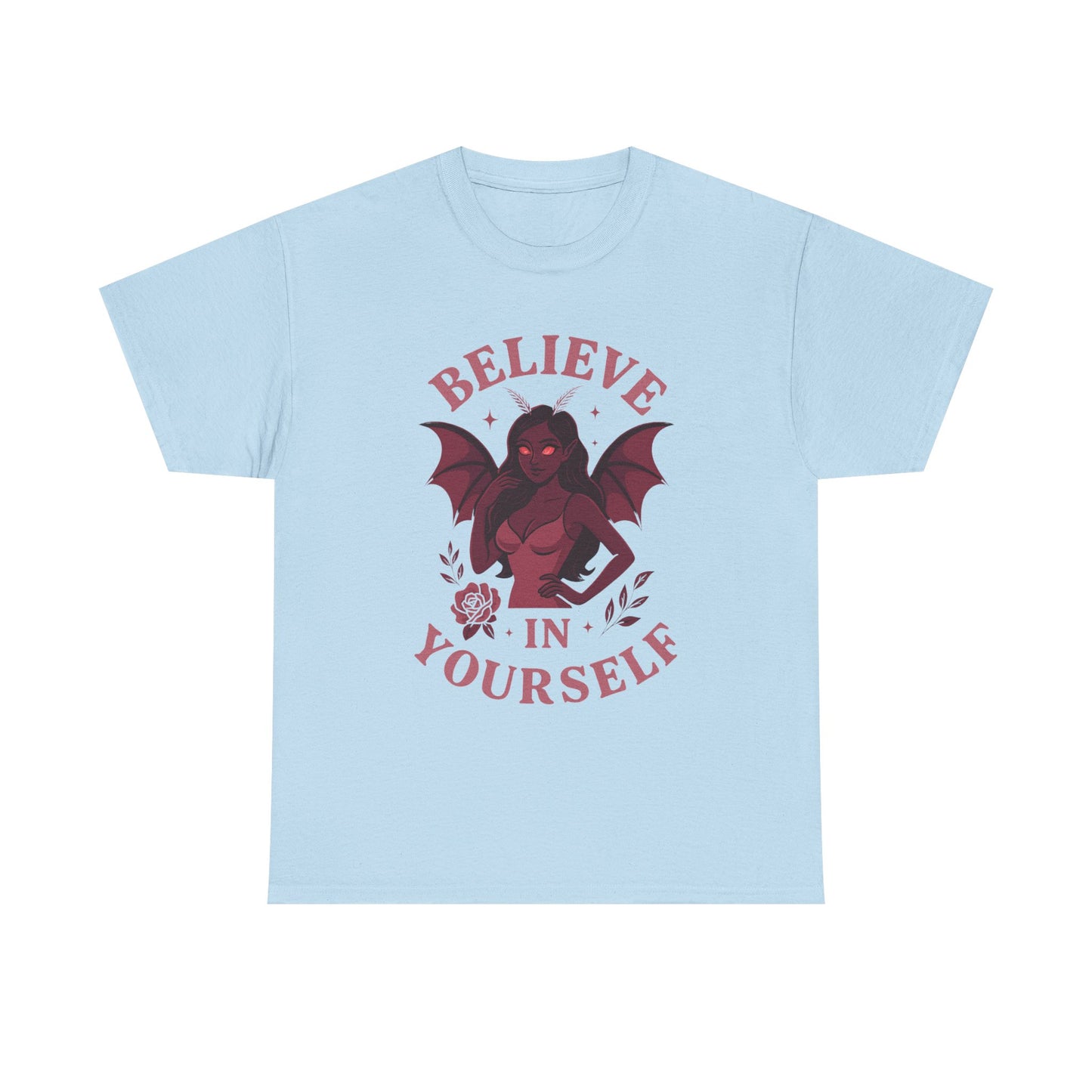 Believe in Yourself Tee – Feminine Mothwoman Paranormal T-Shirt