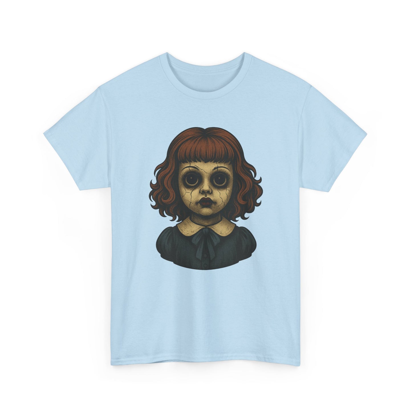 Creepy Haunted Doll Tee – Paranormal Horror T-Shirt