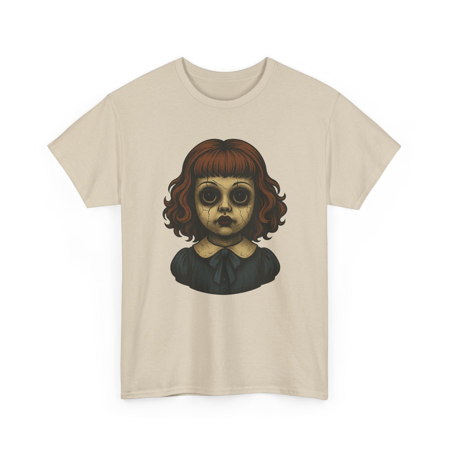 Creepy Haunted Doll Tee – Paranormal Horror T-Shirt