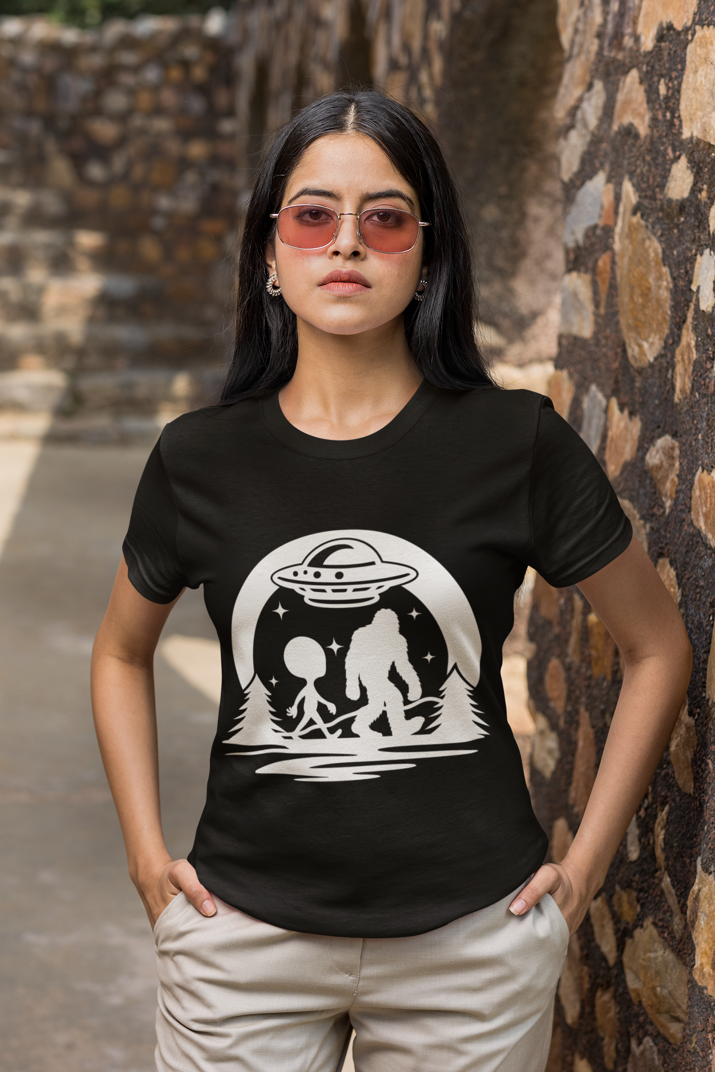 Alein and Bigfoot (White Text) Text