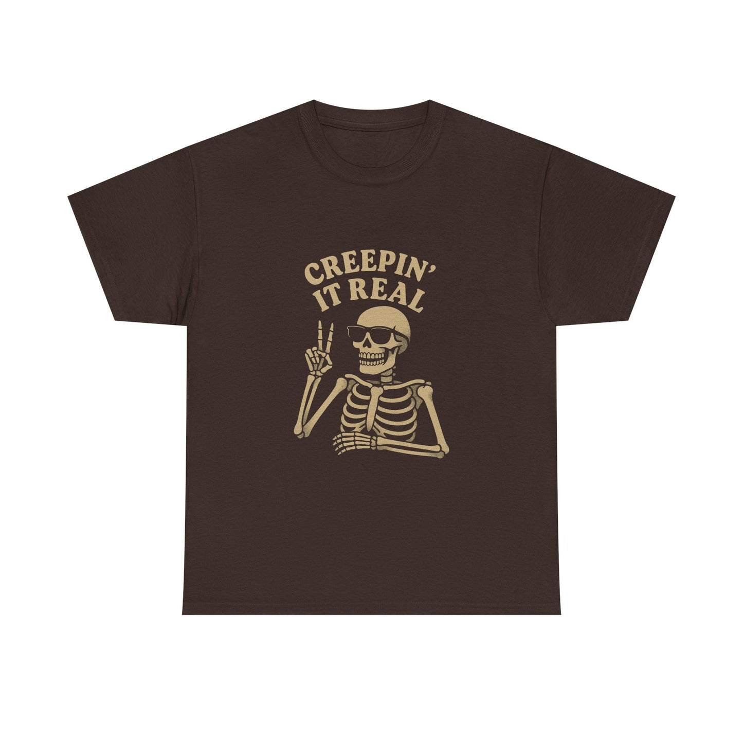 Creepin’ It Real Tee – Funny Skeleton Paranormal T-Shirt