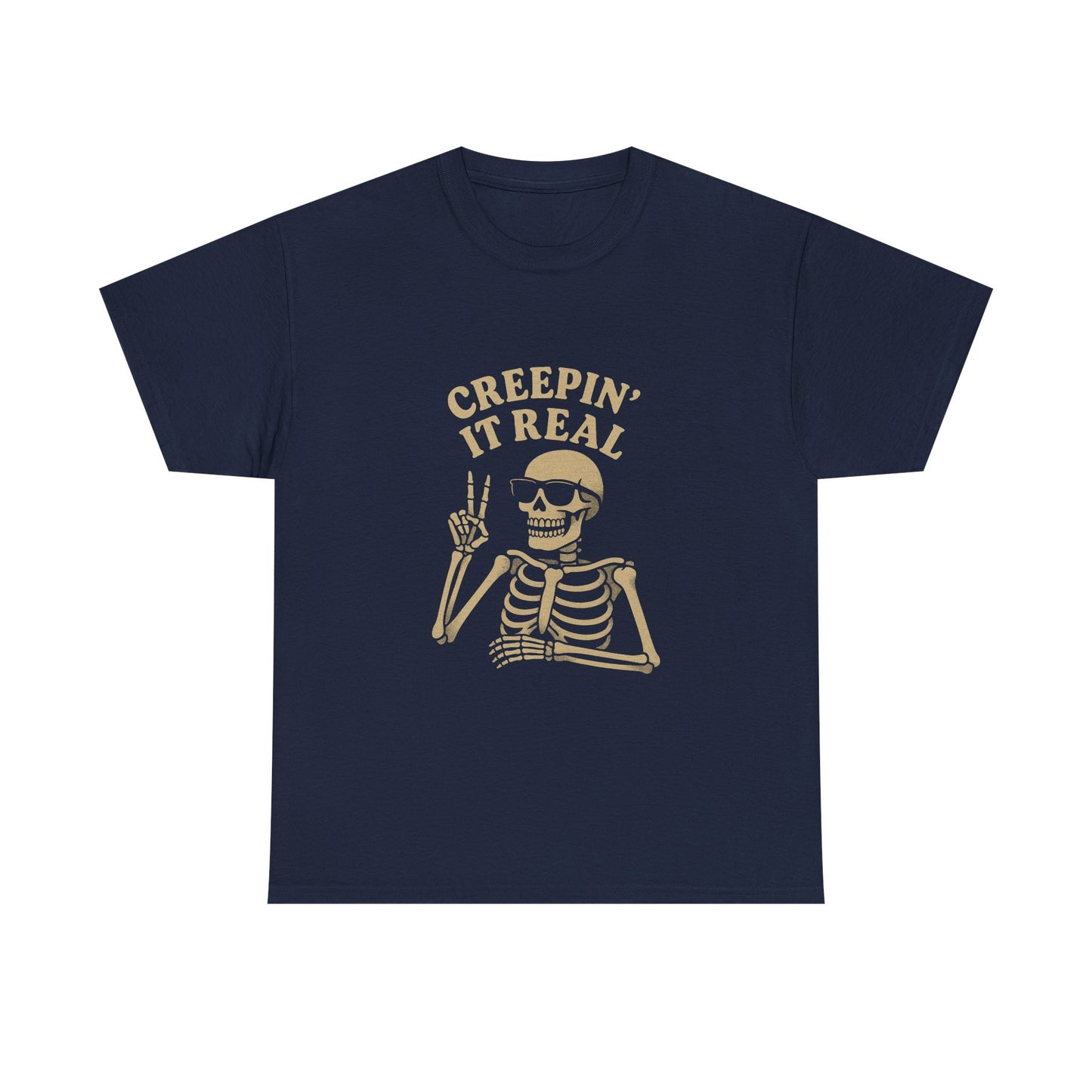 Creepin’ It Real Tee – Funny Skeleton Paranormal T-Shirt