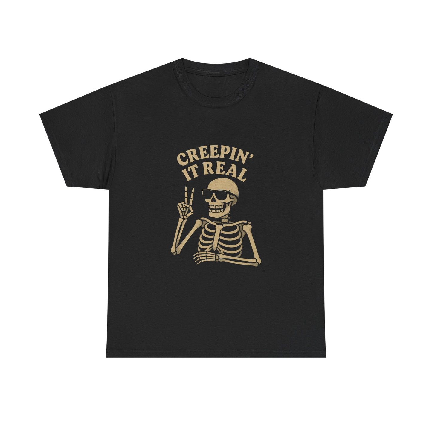 Creepin’ It Real Tee – Funny Skeleton Paranormal T-Shirt