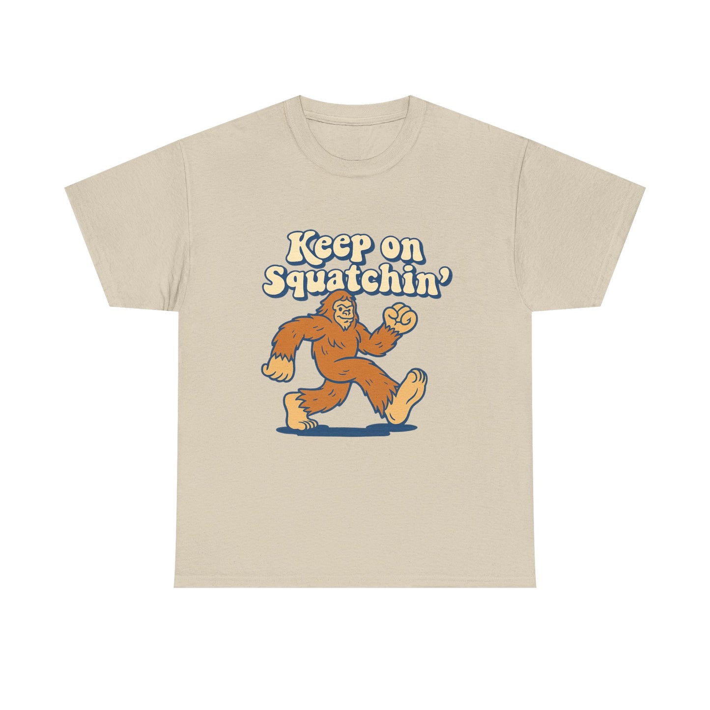 Keep on Squatchin’ Tee – Funny Bigfoot Retro Cryptid T-Shirt