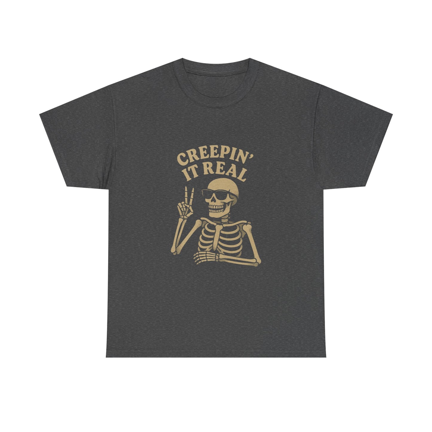 Creepin’ It Real Tee – Funny Skeleton Paranormal T-Shirt