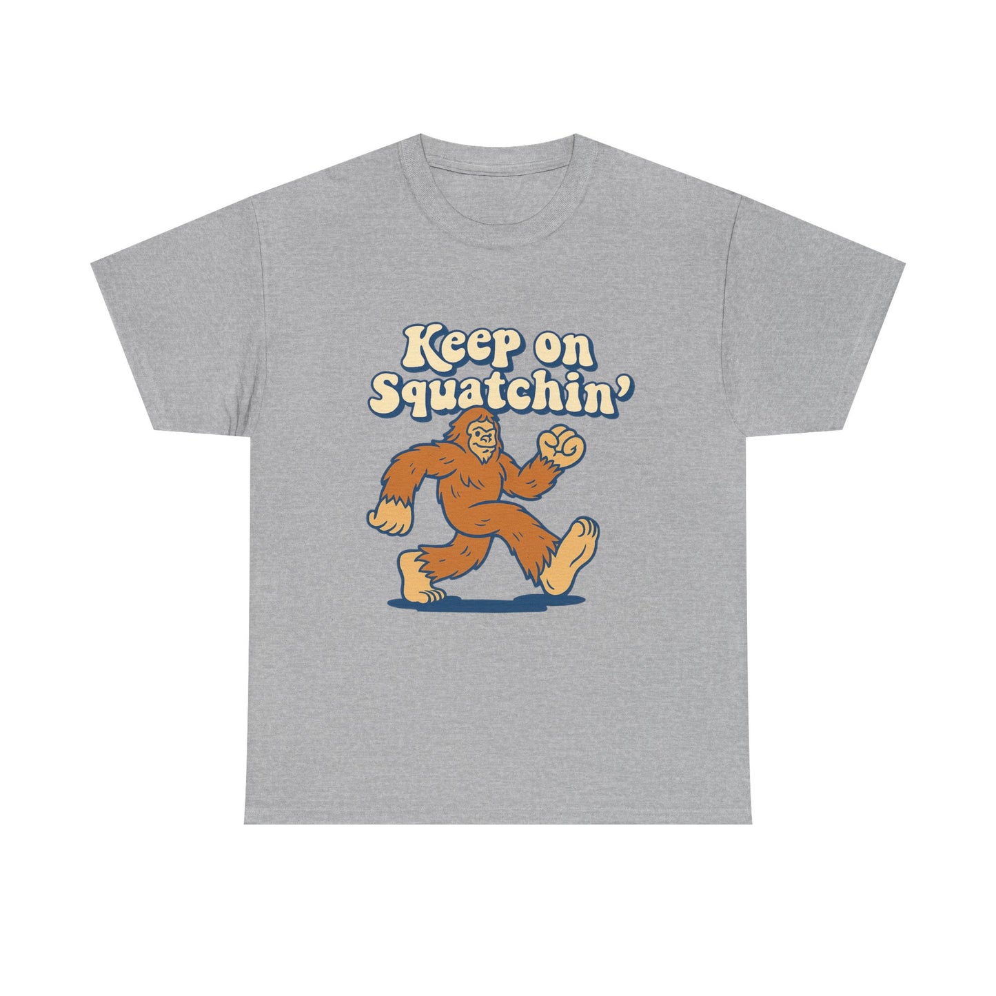 Keep on Squatchin’ Tee – Funny Bigfoot Retro Cryptid T-Shirt