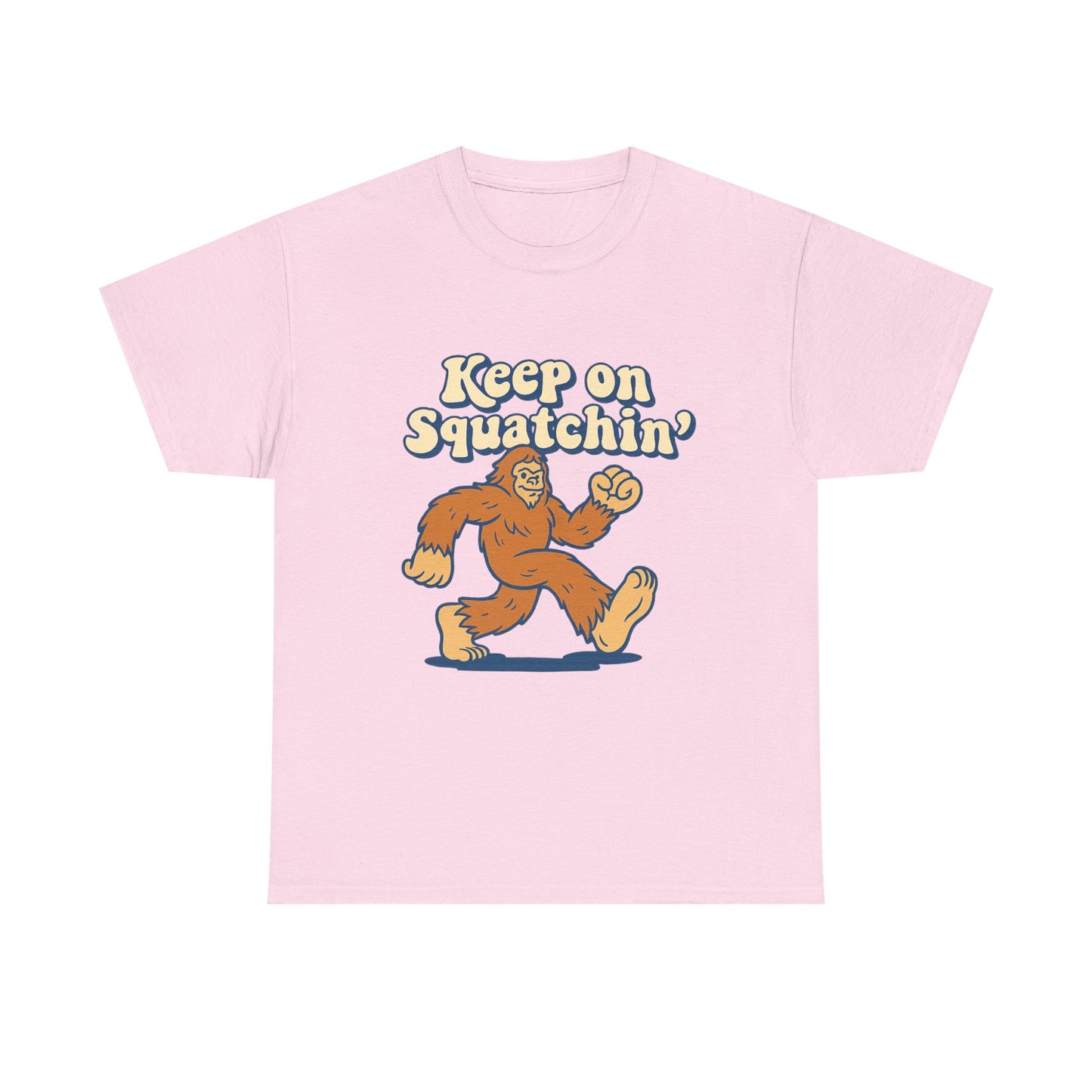 Keep on Squatchin’ Tee – Funny Bigfoot Retro Cryptid T-Shirt