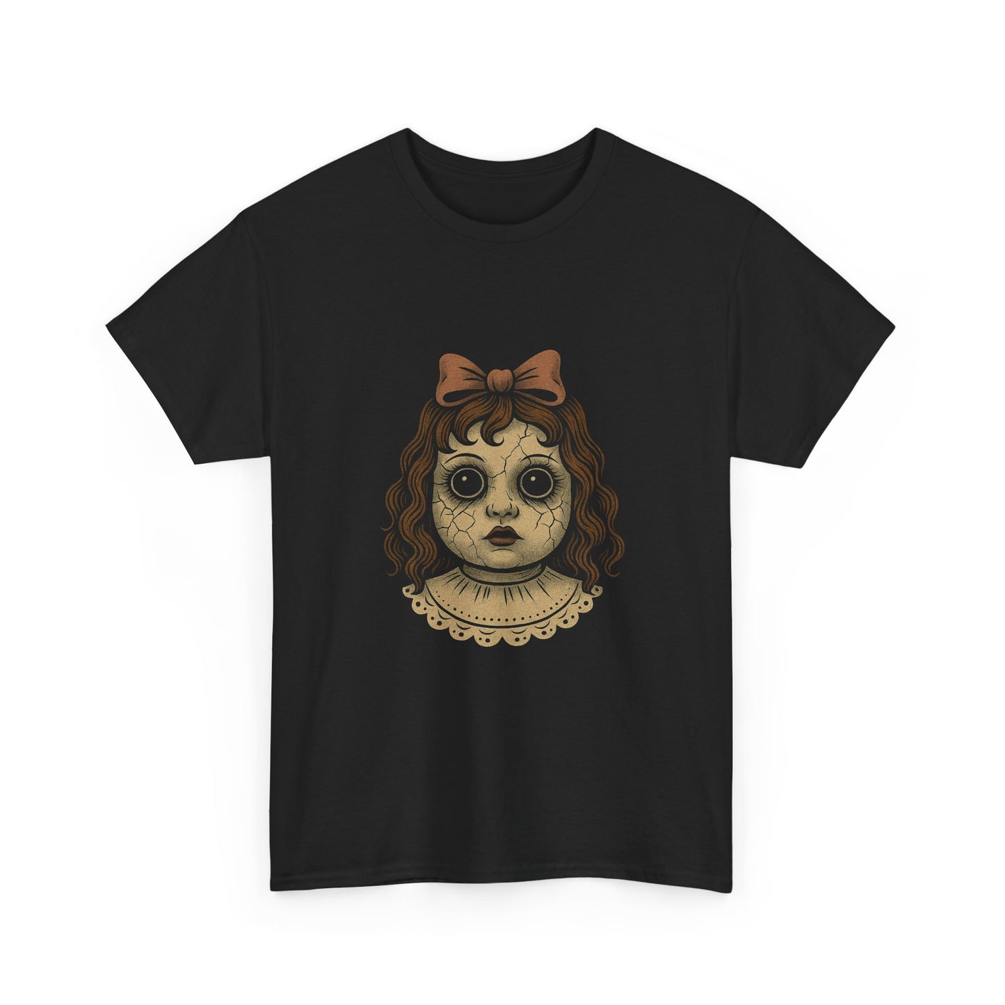 Vintage Haunted Doll Tee – Creepy Porcelain Paranormal T-Shirt