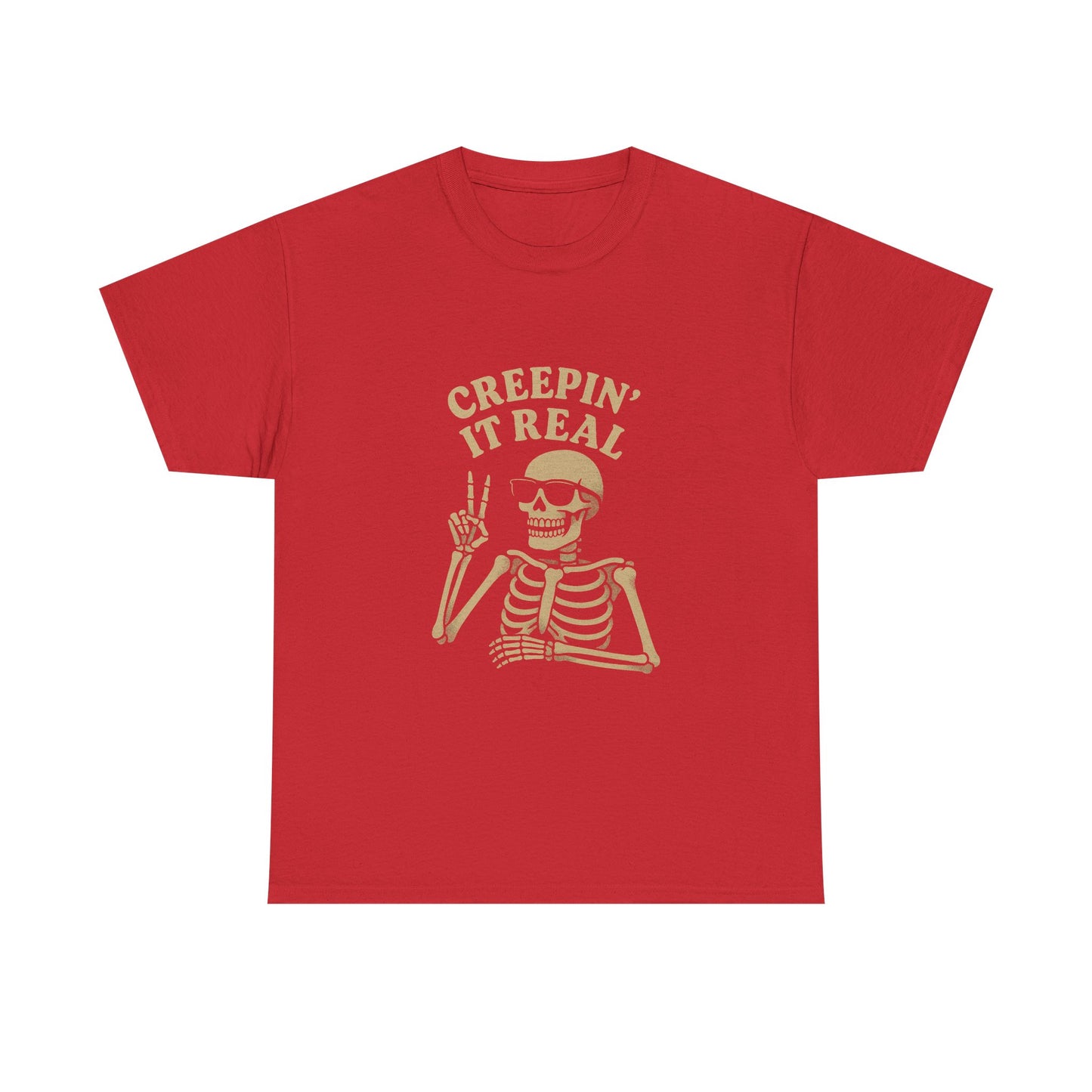 Creepin’ It Real Tee – Funny Skeleton Paranormal T-Shirt