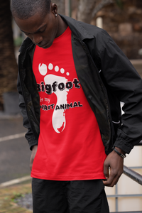 Bigfoot Is My Spirit Animal (White Text) Unisex Tee