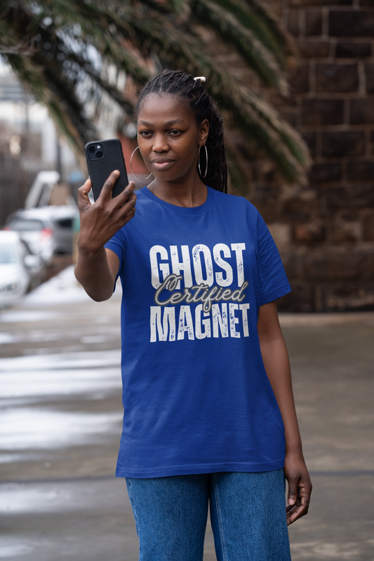 Certified Ghost Magnet (White Text) Unisex Tee