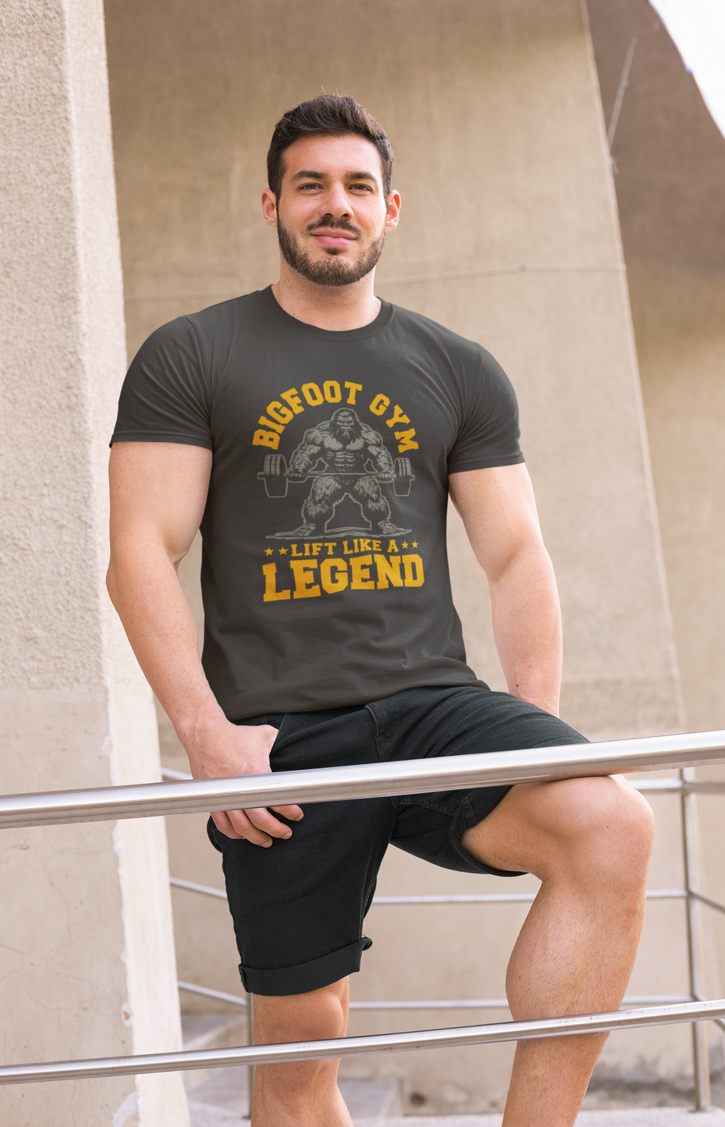 Bigfoot Gym Tee dark